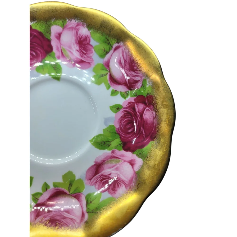 TWO Rare Vintage Royal Albert Old Country Roses Bone China Tea Saucer Dishes